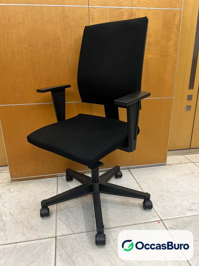 Fauteuil ergonomique Sedus dossier haut en tissu noir – reconditionné