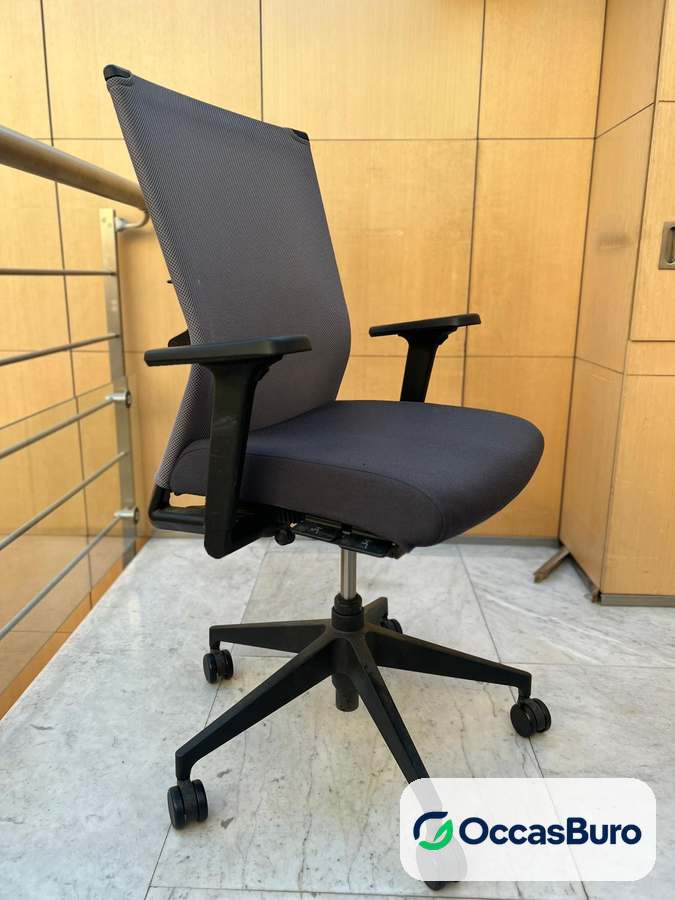 Fauteuil Haworth dossier haut résille grise, lombaire réglable