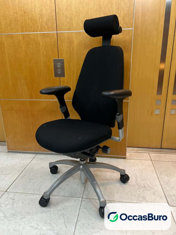 Fauteuil RH Logic 400 tissu noir, têtière et multi-réglages
