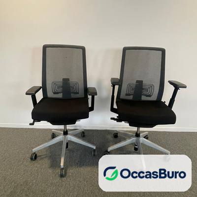 Siège ergonomique résille grise, appui lombaire réglable – reconditionné