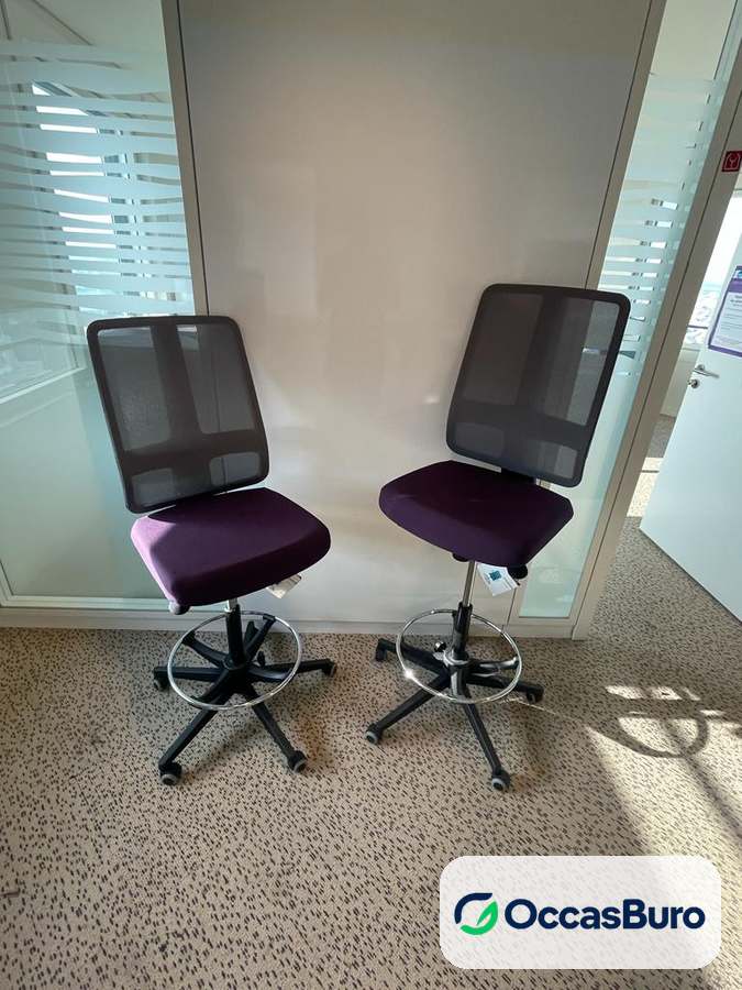 Siège haut Majencia résille grise, assise violette – reconditionné