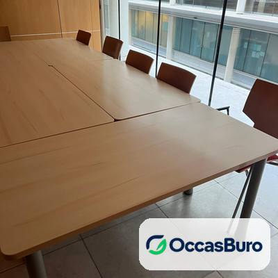 Table modulable hêtre sur pieds gris, à l'unité – reconditionnée
